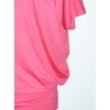 Bluzka Sonia w luźnym stylu oversize krótki rękaw - różowa